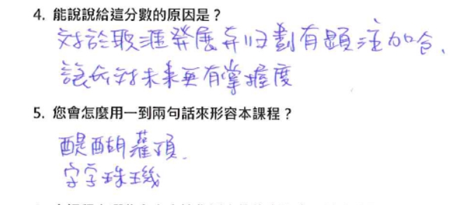 「對於職涯發展與規劃有顯著加分