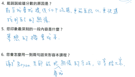 「對自我尋找提供SOP流程，更