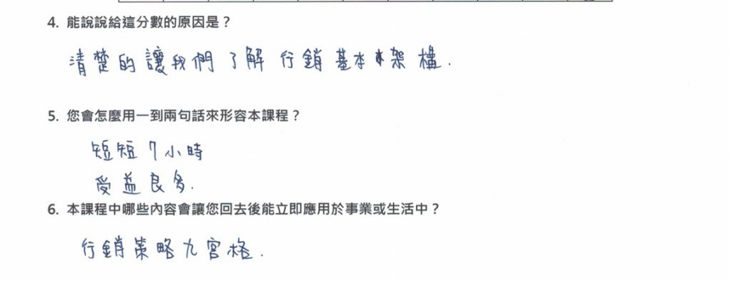 「清楚的讓我們了解行銷基本架構